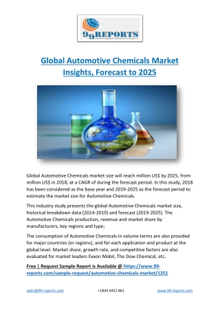 Global Automotive Chemicals Market Insights,