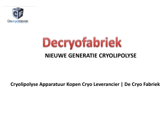 Onderdelen cryolipolyse apparatuur NL