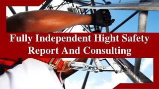 Fully Independent Hight Safety Report And Consulting