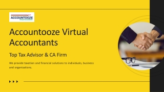 Top tax advisor india- Accountooze Virtual Accountants