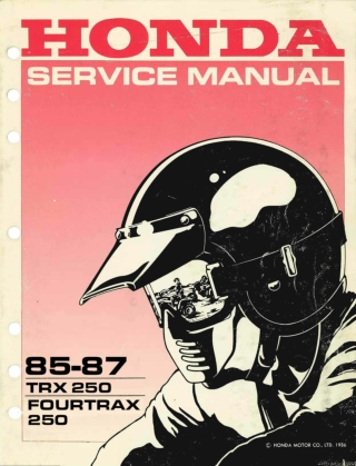 1985 Honda TRX250 Fourtrax Service Repair Manual