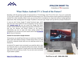 What Makes Android TV A Trend of the Future?
