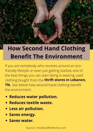 How Second Hand Clothing Benefit The Environment