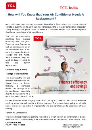 How will You Know that Your Air Conditioner Needs A Replacement?