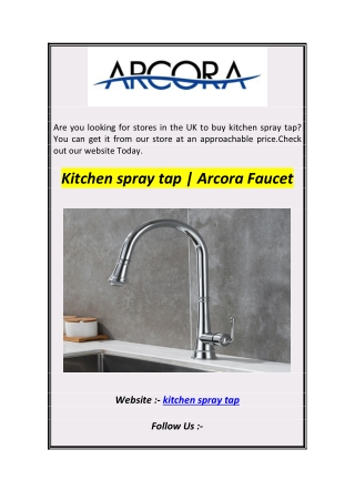 Kitchen spray tap  Arcora Faucet1