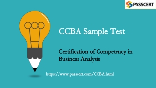 Certification of Competency in Business Analysis CCBA Exam Dumps