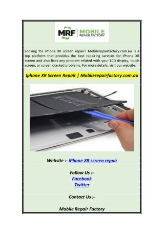 Iphone XR Screen Repair  Mobilerepairfactory.com1