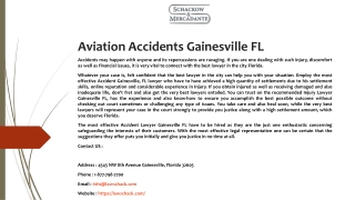 Aviation Accidents Gainesville FL