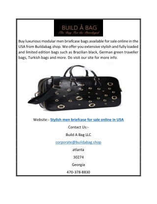 Stylish Men Briefcase for Sale Online in USA | Buildabag.shop