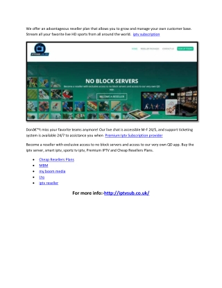 Premium Iptv Subscription provider
