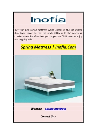 Spring Mattress  Inofia.Com1