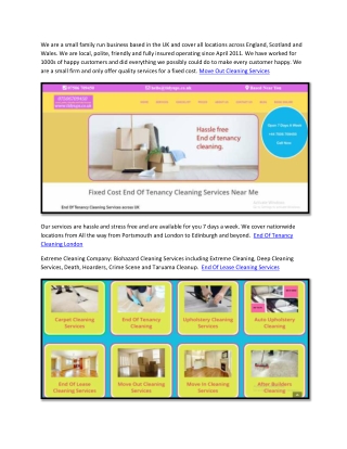 End Of Tenancy Cleaning Services