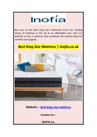 Best King Size Mattress  Inofia.co.uk1