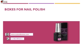 Boxes for nail polish with printing design