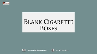 Blank Cigarette Boxes