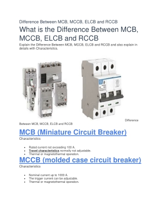 What is the Difference Between MCB-converted