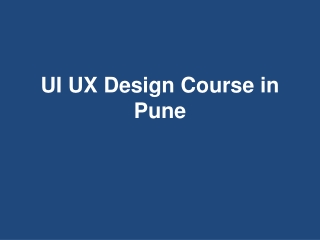 UI UX Design Course in Pune