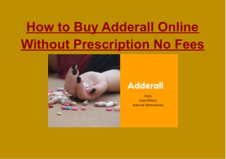 How to Buy Adderall Online Without Prescription No Fees