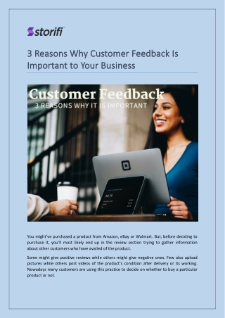 3 Reasons Why Customer Feedback Is Important to Your Business