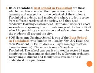 HGS Faridabad Best school in Faridabad