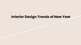 Interior Design Trends of New Year