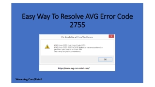 Easy Way To Resolve AVG Error Code 2755