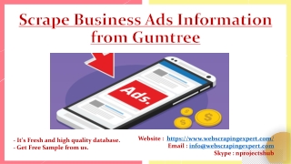 Scrape Business Ads Information from Gumtree