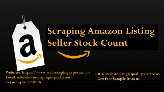 Scraping Amazon Listing Seller Stock Count