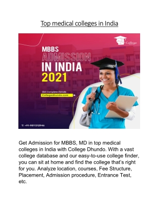 Top medical colleges in India