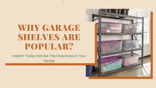 Why Garage Shelves are popular