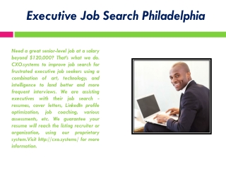 Executive Job Search Philadelphia