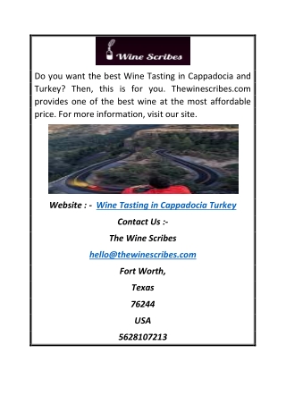 Wine Tasting In Cappadocia Turkey | Thewinescribes.com