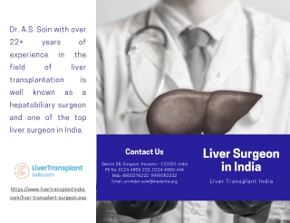 One of The Top Liver Surgeon in India