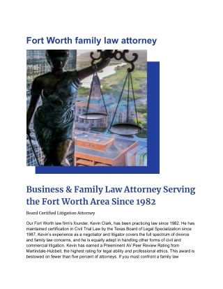 Fort Worth family law attorney