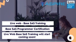 Base SAS Live Web Training