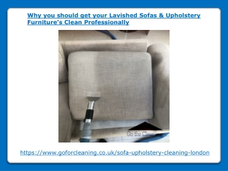 Why you should get your Lavished Sofas clean