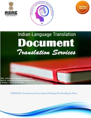 Documnt Translation Companies In India |Certified Translation in Delhi NCR