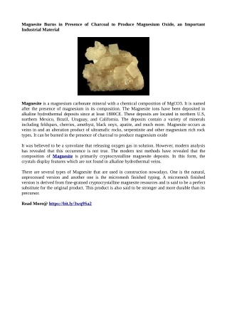 Magnesite - pdf