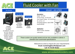 Fluid Cooler with Fan