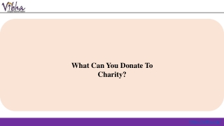 What Can You Donate To Charity