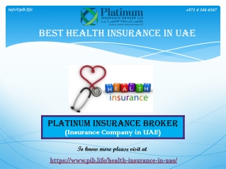 Best Health Insurance in UAE