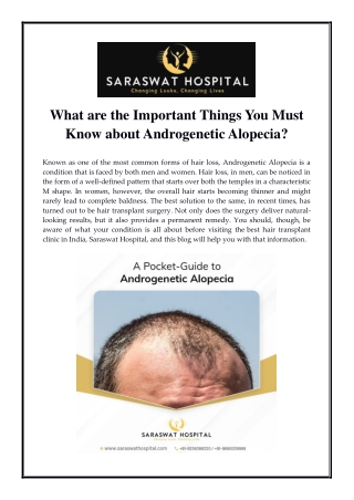 What are the Important Things You Must Know about Androgenetic Alopecia?