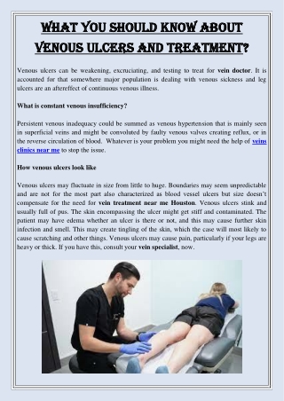 What you should know about venous ulcers and treatment