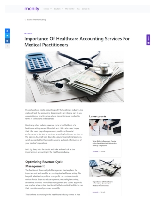 Importance Of Healthcare Accounting Services For Medical Practitioners