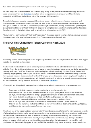 How Successful People Make the Most of Their chaturbatte