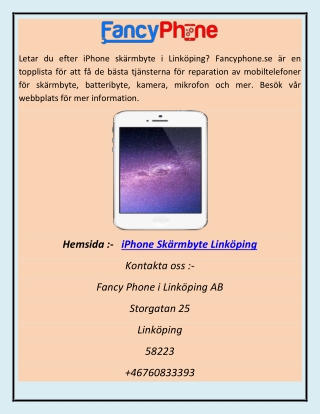 iPhone Skärmbyte Linköping abhi