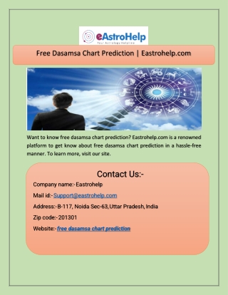 Free Dasamsa Chart Prediction  Eastrohelp.com