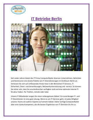 IT Betriebe Berlin