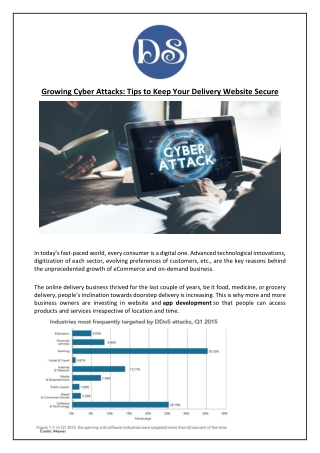 Growing Cyber Attacks Tips to Keep Your Delivery Website Secure