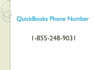 QuickBooks Phone Number 1-855-248-9031